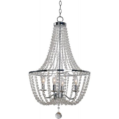  Kenroy Home Celeste 4 Light Chandelier, Chrome Finish