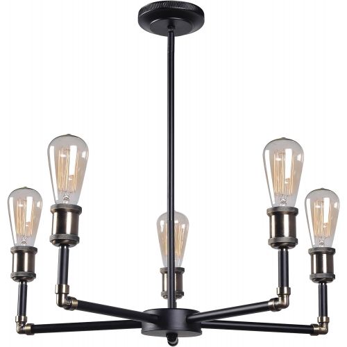  Kenroy Home Ancestry 5 Light Chandelier, BlackAntique Bronze