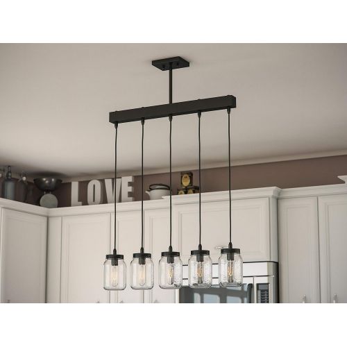  Kenroy Home 93695ORB  Appalachian 5-Light Island Light, Blackened Oil Rubbed Bronze