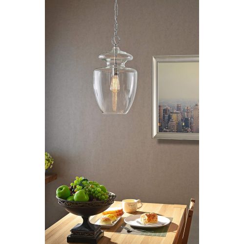  Kenroy Home Kenroy Home 93037CLR Apothecary 1 -Light Pendant