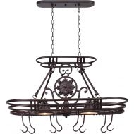 Kenroy Home 90304GC Dorada 2 Light Pot Rack, Gilded Copper Finish