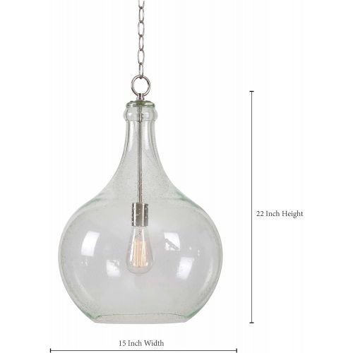  Kenroy Home 93186CLR Rhone 1 Light Pendant