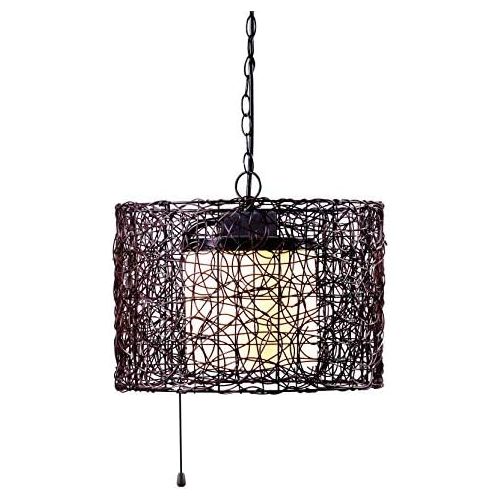  Kenroy Home 93393BRZ  Tanglewood 1-Light Outdoor Pendant, Blackened Bronze Finish