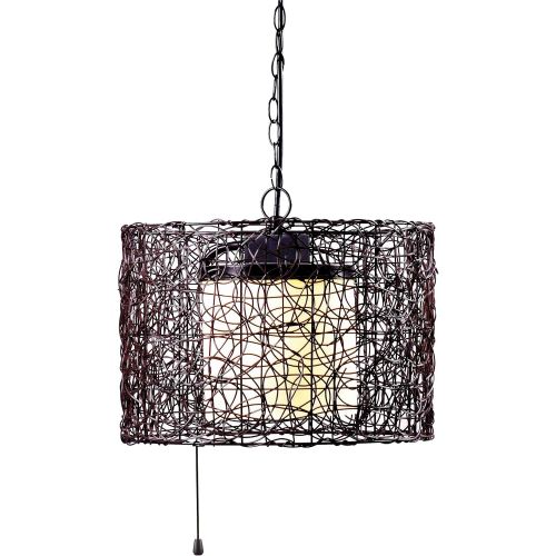  Kenroy Home 93393BRZ  Tanglewood 1-Light Outdoor Pendant, Blackened Bronze Finish