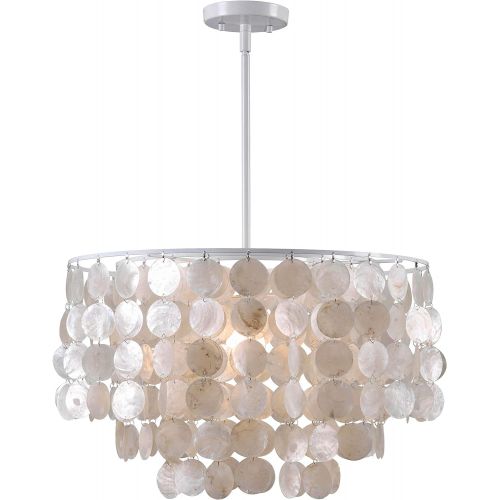  Kenroy Home 93409WH Shelley 1 Light Pendant