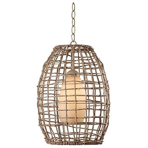  Kenroy Home 93316TN Sea Grass 1-Light Pendant Fixtures