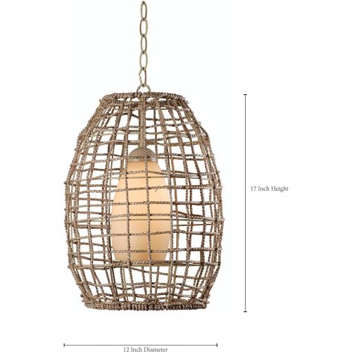  Kenroy Home 93316TN Sea Grass 1-Light Pendant Fixtures