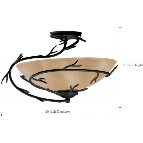  Kenroy Home 90909BRZ  Twigs 9-Light Chandelier, Blackened Bronze Finish