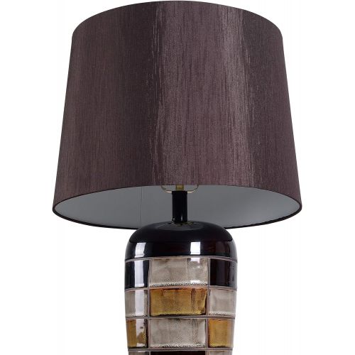  Kenroy Home 32273CER Torino Table Lamp, Ceramic Squares Finish