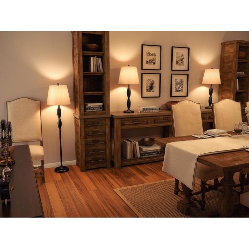  Kenroy Home 32593ORB Ripley TableFloor Lamp, 3-Pack, 13 x 29.5 x 13, Oil Rubbed Bronze Finish