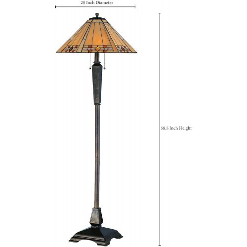  Kenroy Home 33043BRZ Willow Floor Lamp, Bronze