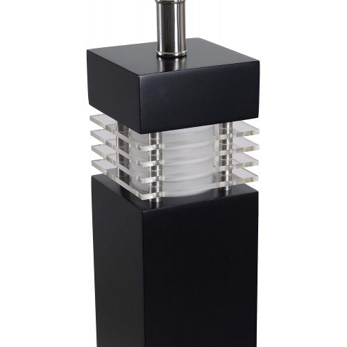  Kenroy Home 20109BL Wyatt Table Lamp, Black with Acrylic Accents