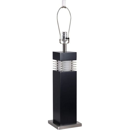  Kenroy Home 20109BL Wyatt Table Lamp, Black with Acrylic Accents