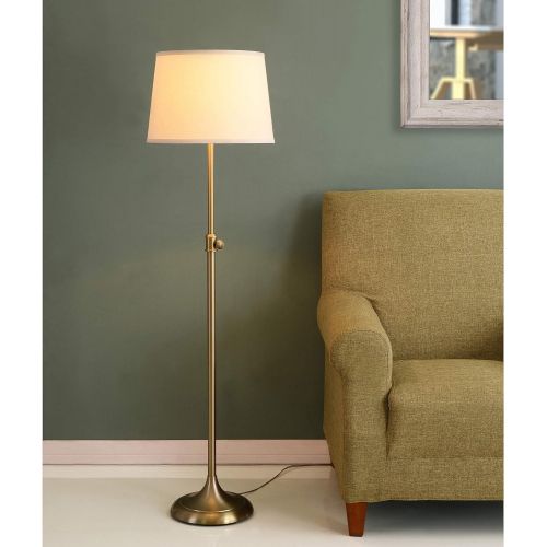  Kenroy Home 20955VB Tifton Floor Lamp, Vintage Brass