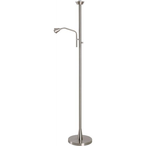  Kenroy Home 21002BS Rush Torchiere, Brushed Steel