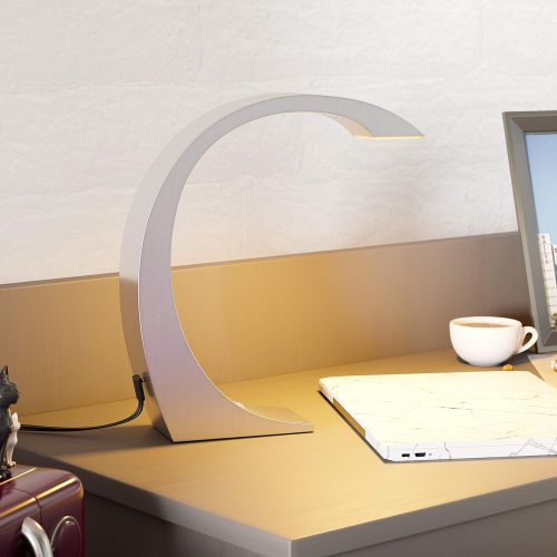  Kenroy Home 32037BS Slide Desk Lamp, Brushed Steel, 13 x 3 x 13