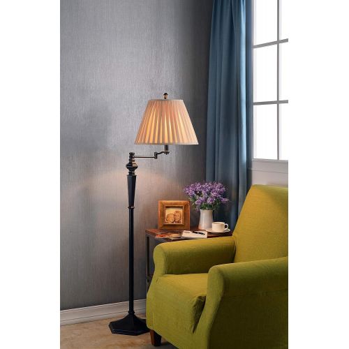  Kenroy Home 20612ORB Chesapeake Swing Arm Floor Lamp, Oil Rubbed Bronze