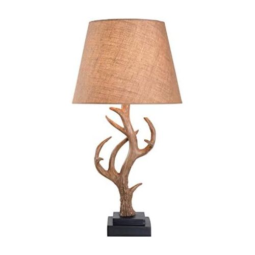  Kenroy Home 32582ANT Buckhorn Table Lamp