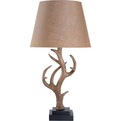  Kenroy Home 32582ANT Buckhorn Table Lamp