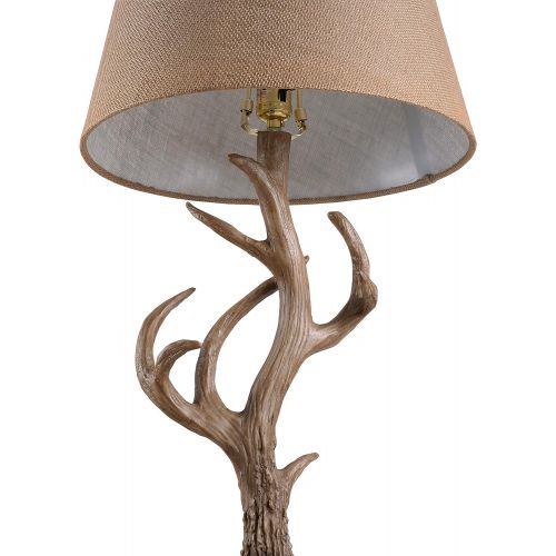  Kenroy Home 32582ANT Buckhorn Table Lamp