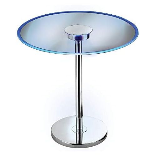  Kenroy Home 32176GCH Spectral LED Table, 20.0 x 20.0 x 20.0, Chrome Glass Table with Color Changing LEDS