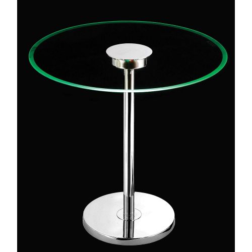  Kenroy Home 32176GCH Spectral LED Table, 20.0 x 20.0 x 20.0, Chrome Glass Table with Color Changing LEDS