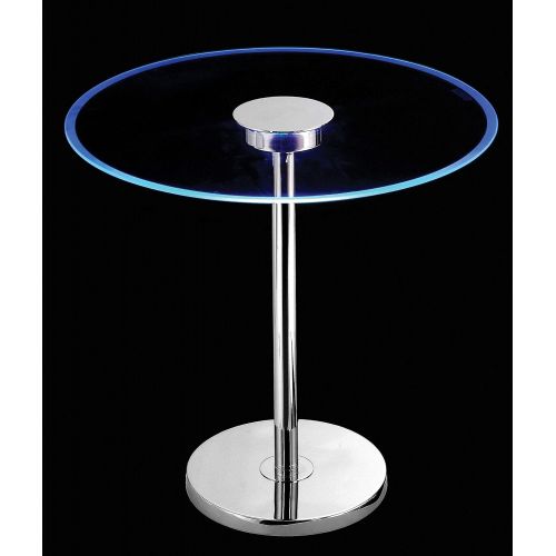  Kenroy Home 32176GCH Spectral LED Table, 20.0 x 20.0 x 20.0, Chrome Glass Table with Color Changing LEDS