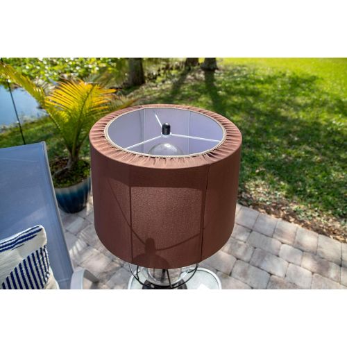  Kenroy Home 037 Hatteras Table Outdoor Lamp, Gilded Copper