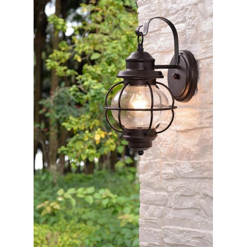  Kenroy Home 037 Hatteras Table Outdoor Lamp, Gilded Copper