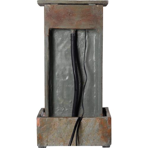  Kenroy Home 51023SLCOP Stave IndoorOutdoor Table Fountain with Light, Slate and Copper