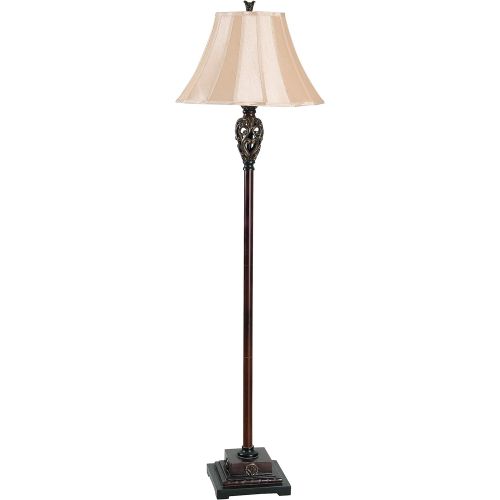  Kenroy Home 20181GR Iron Lace Floor Lamp, Golden Ruby