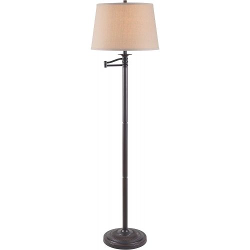  Kenroy Home 32215CBZ Riverside Swing Arm Floor Lamp, 16 x 16 x 58, Copper Bronze Finish