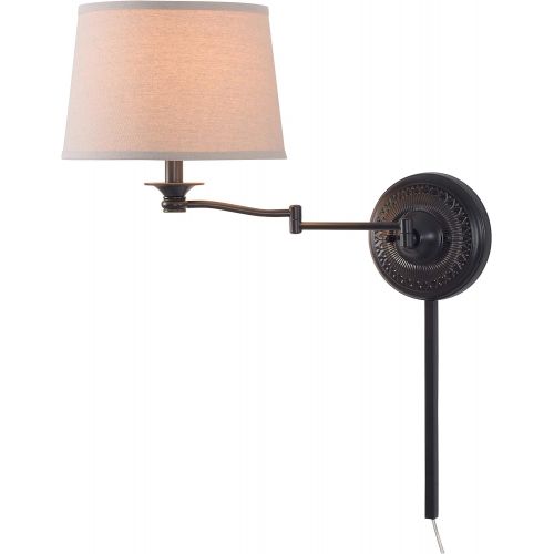  Kenroy Home 32215CBZ Riverside Swing Arm Floor Lamp, 16 x 16 x 58, Copper Bronze Finish