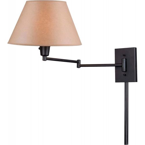  Kenroy Home 30110BLKP Simplicity Wall Swing arm lamp, 64 Inch Height, 15 Inch Width, Matte Black