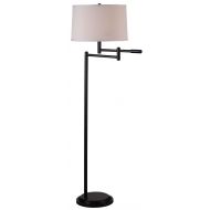 Kenroy Home 20941CB Theta Floor Lamp 59.5 H x 16 W Black Copper Bronze