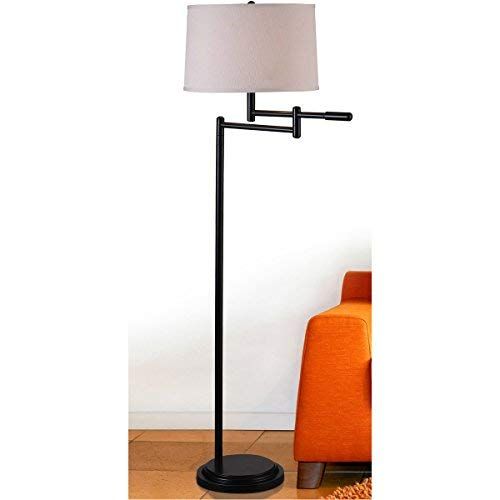  Kenroy Home 20941CB Theta Floor Lamp 59.5 H x 16 W Black Copper Bronze