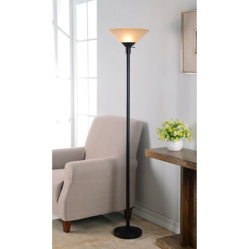  Kenroy Home 32110ORB Wendell Torchiere Floor Lamp Oil Rubbed Bronze