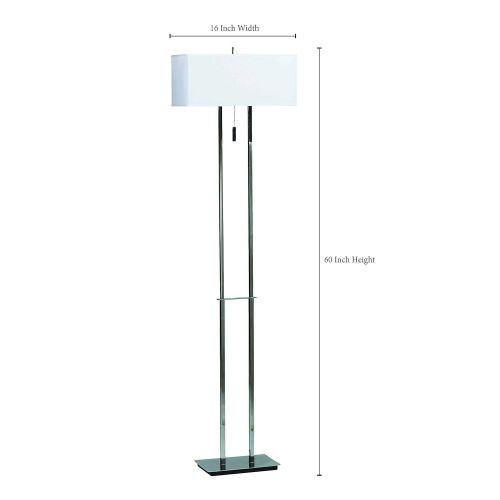  Kenroy Home 30817CH Emilio Floor Lamp, Chrome