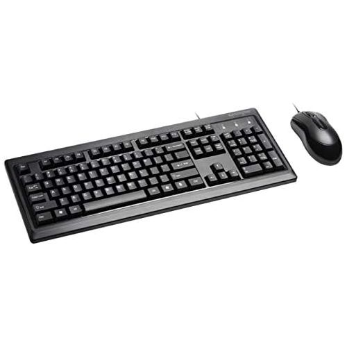  Kensington Mouse-in-a-Box and Keyboard Wired USB Desktop Set (K72436AM), Black