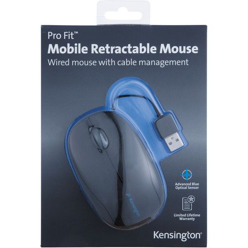  Kensington Pro Fit Mobile Retractable Mouse (Black)