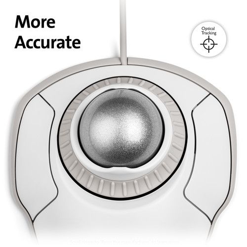  Kensington Orbit Trackball with Scroll Ring (White, Sustainable Packaging)