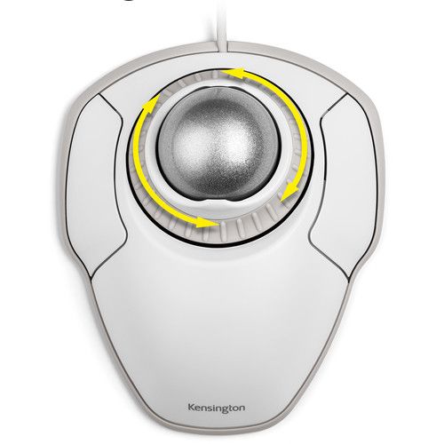  Kensington Orbit Trackball with Scroll Ring (White, Sustainable Packaging)