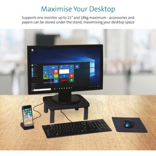  Kensington SmartFit Monitor Stand for up to 21” screens - Gray (K60087F)