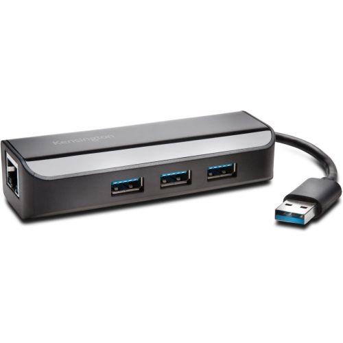  Kensington UA3000E 3.0 to 10100 Fast Ethernet Adapter with 3 USB Ports (K33982WW)