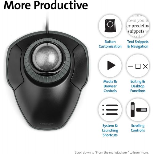  Kensington Orbit Trackball Mouse with Scroll Ring (K72337US)