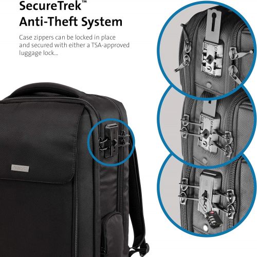  Kensington SecureTrek 17 Lockable Anti-Theft Laptop & Overnight Backpack (K98618WW)