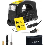 [아마존베스트]Kensun AC/DC Digital Tire Inflator for Car 12V DC and Home 110V AC Rapid Performance Portable Air Compressor Pump for Car, Bicycle, Motorcycle, Basketball and Others