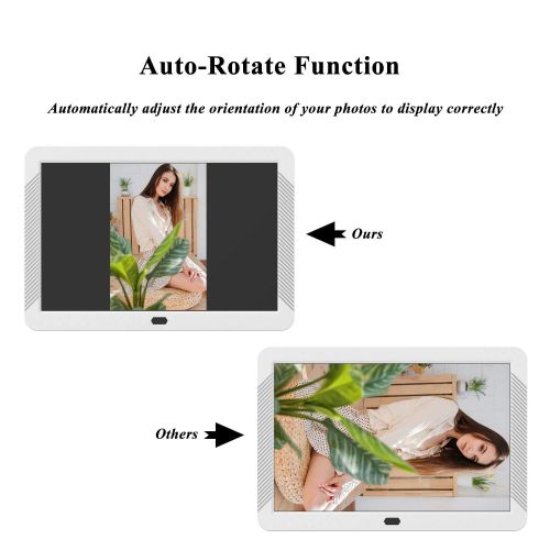  [아마존 핫딜]  [아마존핫딜]Kenuo Digitaler Bilderrahmen, Elektronischer Fotorahmen 8 Zoll 1920*1080 HD IPS Display mit Kalender/Alarm/Foto/Musik/Video Player/automatisch drehen/Auto on/Off Timer mit 32GB SD Karte/