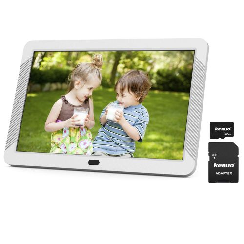  [아마존 핫딜]  [아마존핫딜]Kenuo Digitaler Bilderrahmen, Elektronischer Fotorahmen 8 Zoll 1920*1080 HD IPS Display mit Kalender/Alarm/Foto/Musik/Video Player/automatisch drehen/Auto on/Off Timer mit 32GB SD Karte/