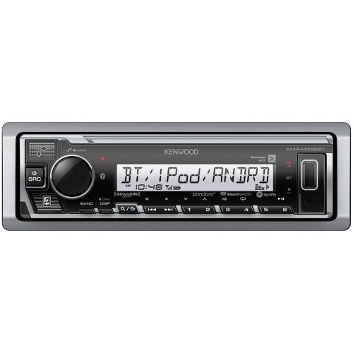  Kenwood KENWOOD KMR-M325BT Marine/Motorsports Single-DIN In-Dash Digital Media Receiver with Bluetooth and SiriusXM Ready